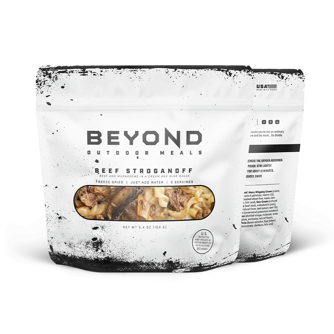 Beef Stroganoff Pouch by Beyond Outdoor Meals (710 calories, 2 servings) - Image 3