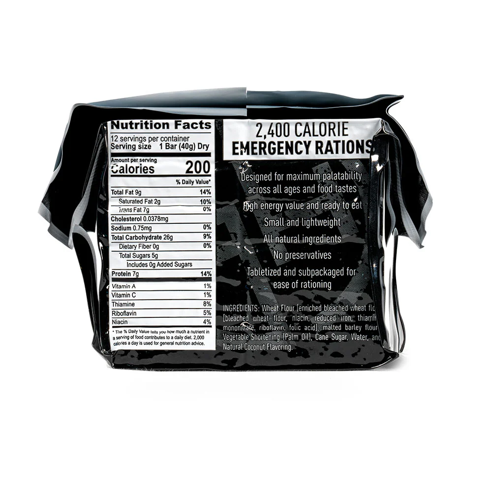 Ready Hour Case Pack:  On-The-Go Emergency Food Ration Bars 2400 Calories (30-Pack) - Image 5