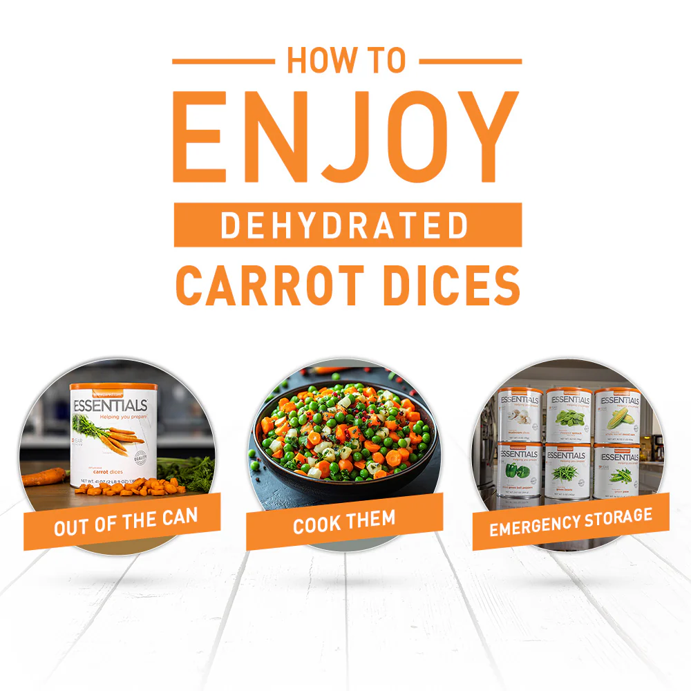 Emergency Essentials® Carrot Dices Large #10 Can - Image 3