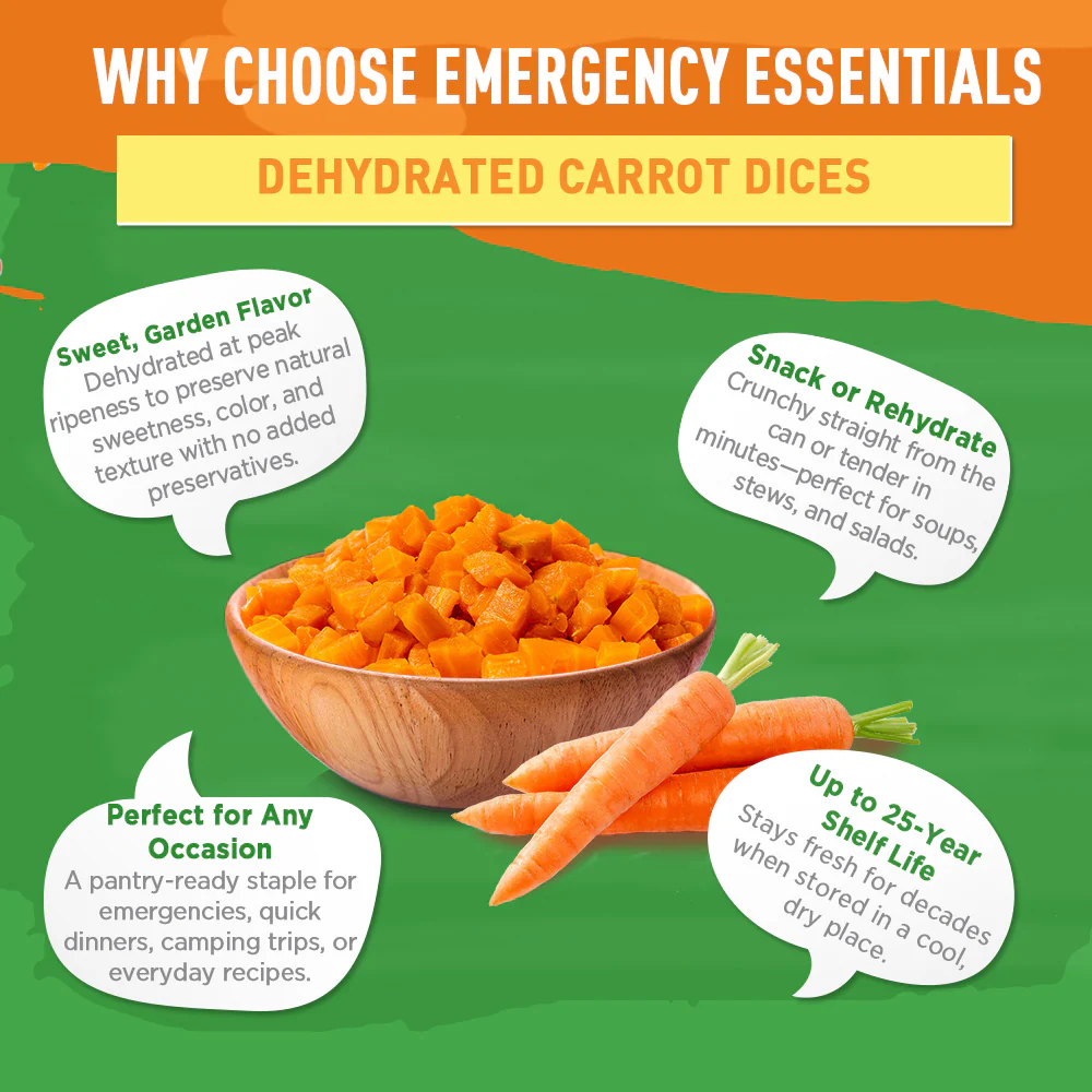 Emergency Essentials® Carrot Dices Large #10 Can - Image 5