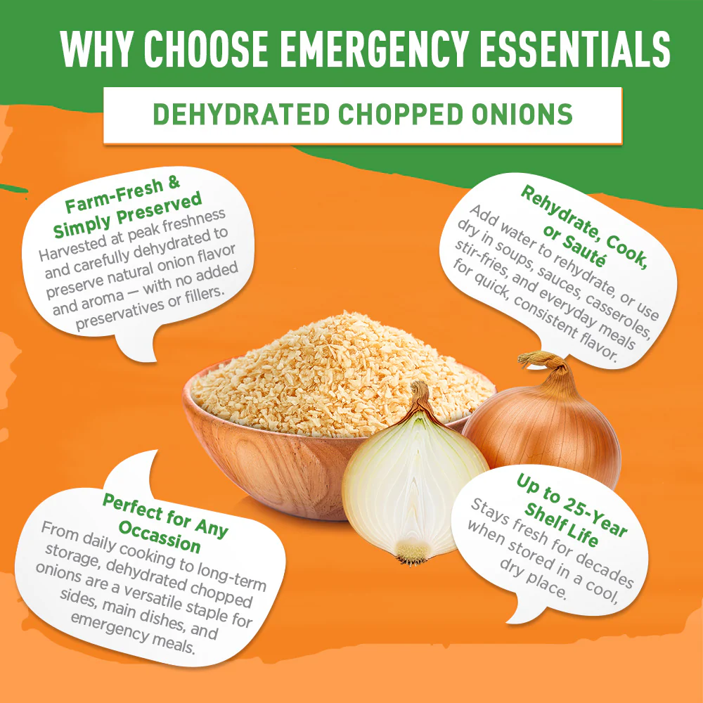 Emergency Essentials® Dehydrated Chopped Onions Large #10 Can - Image 5