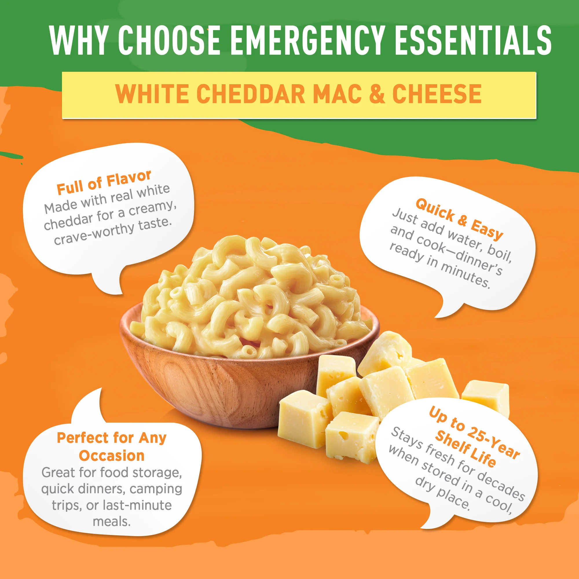 Emergency Essentials® White Cheddar Mac & Cheese Large #10 Can - Image 5