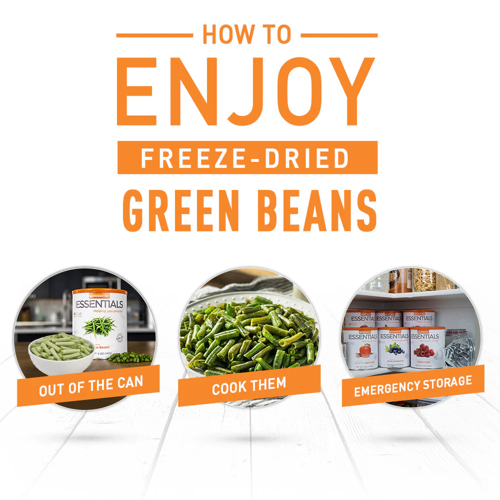 Emergency Essentials® Freeze-Dried Green Beans Large #10 Can - Image 3