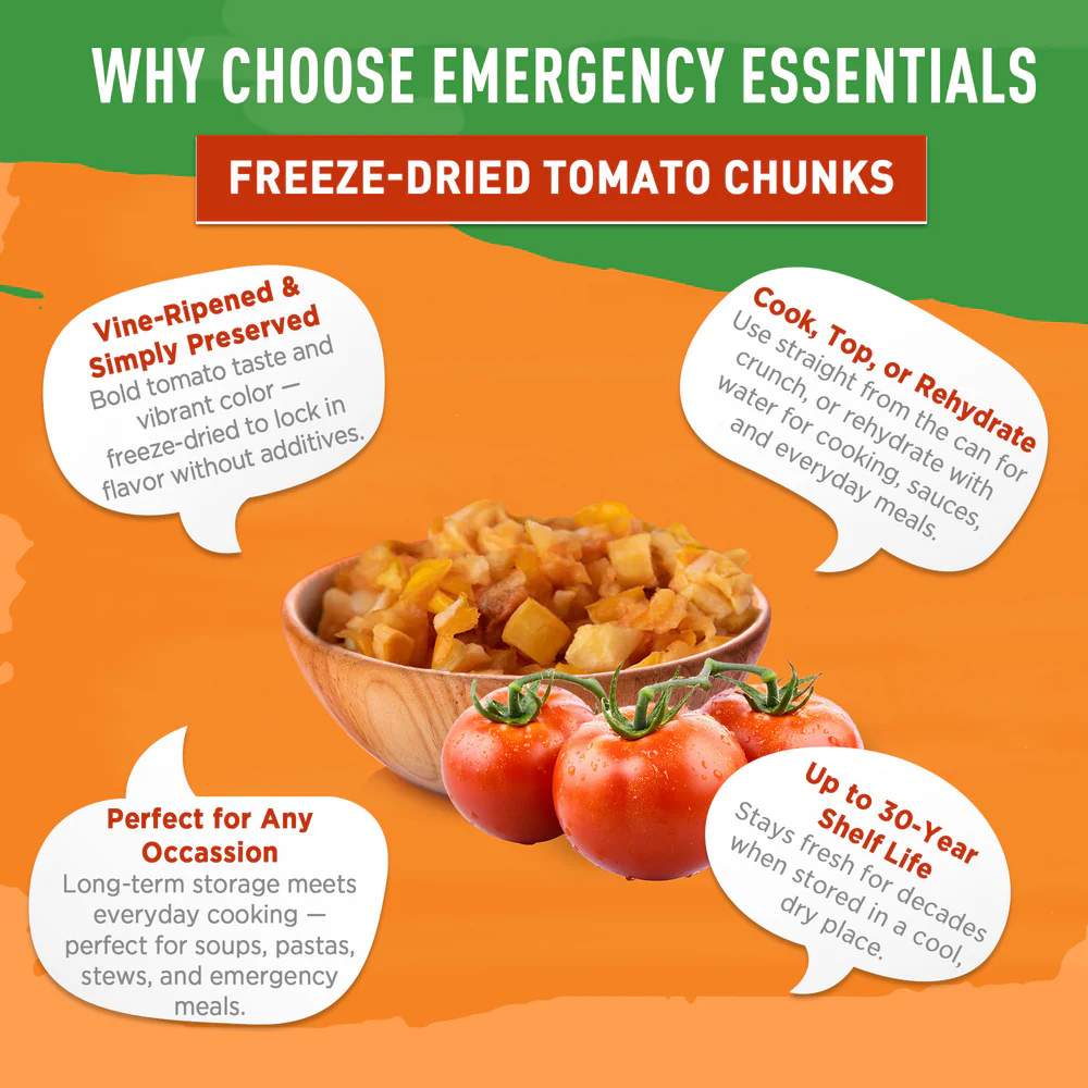 Emergency Essentials® Freeze-Dried Tomato Chunks Large #10 Can - Image 5