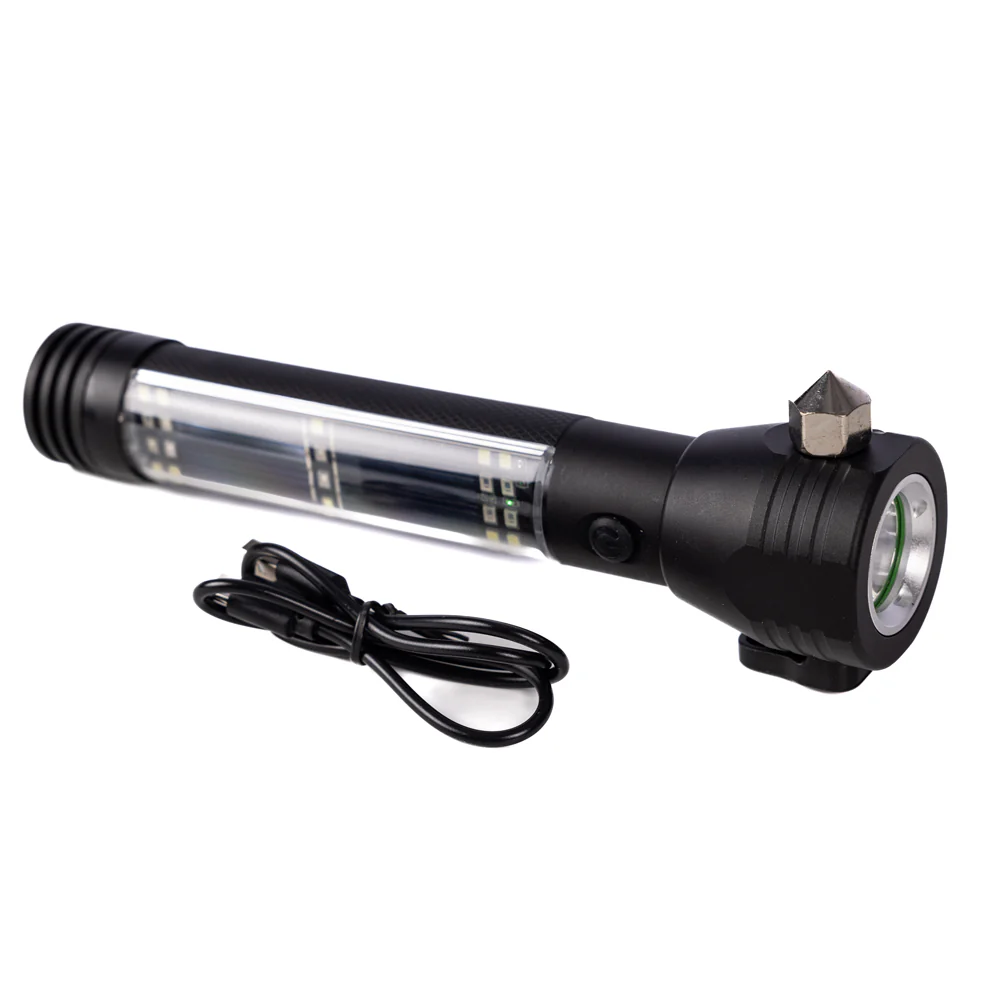 9-in-1 LED Solar Flashlight / Power Bank & Multi-Tool - Image 7