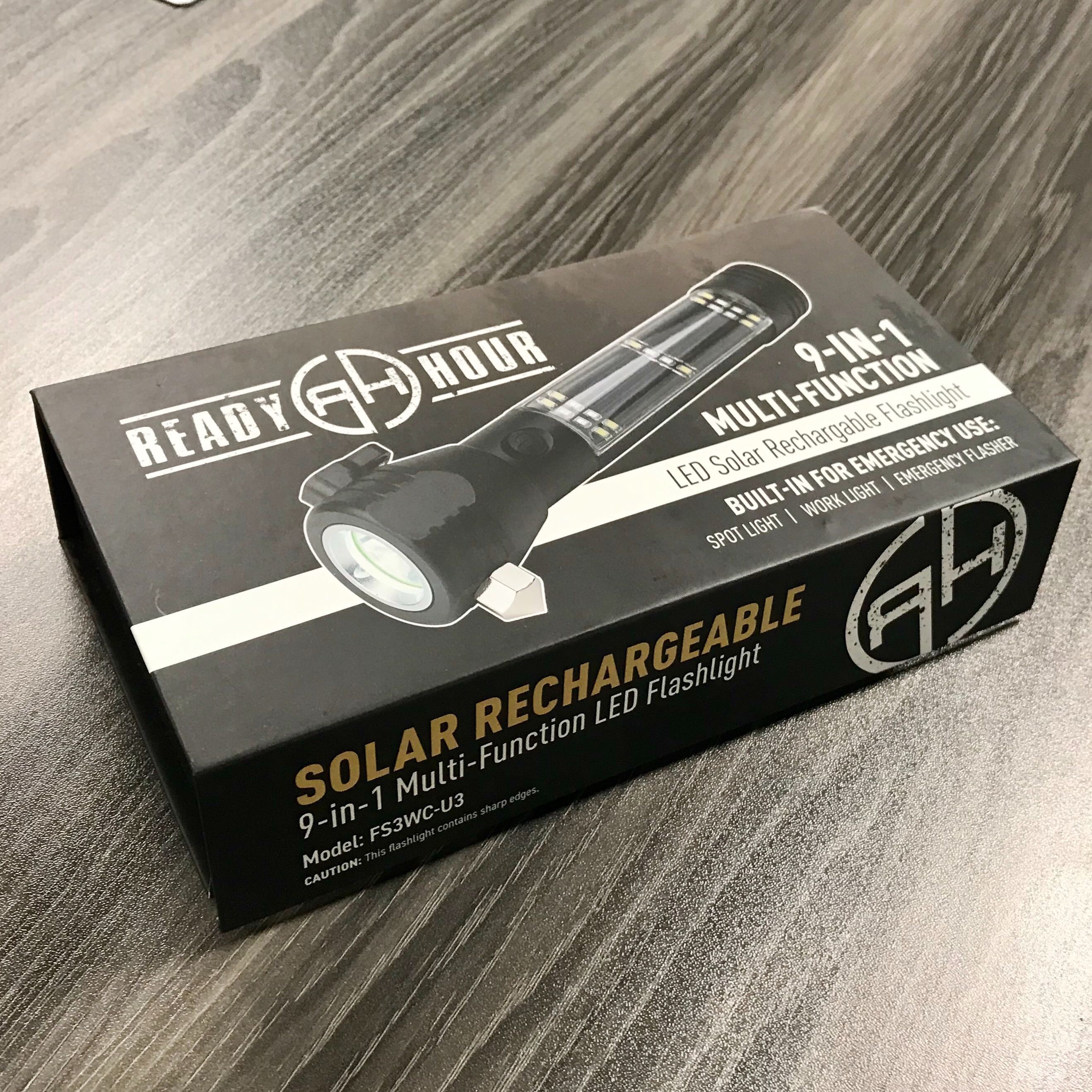 9-in-1 LED Solar Flashlight / Power Bank & Multi-Tool - Image 8