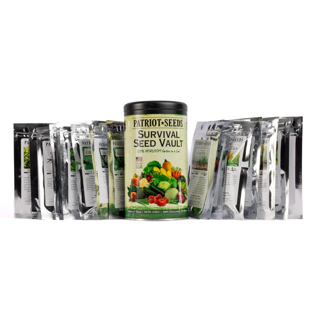 Patriot Seeds Survival Seed Vault (100% Heirloom, 20 Varieties) - Image 3